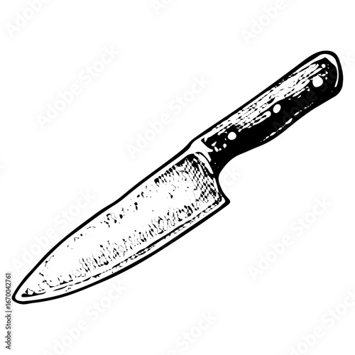 Rustic Chef Knife for Precision Cutting Tasks