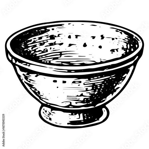 Vintage Strainer Bowl Icon for Kitchen Cooking and Baking Illustration