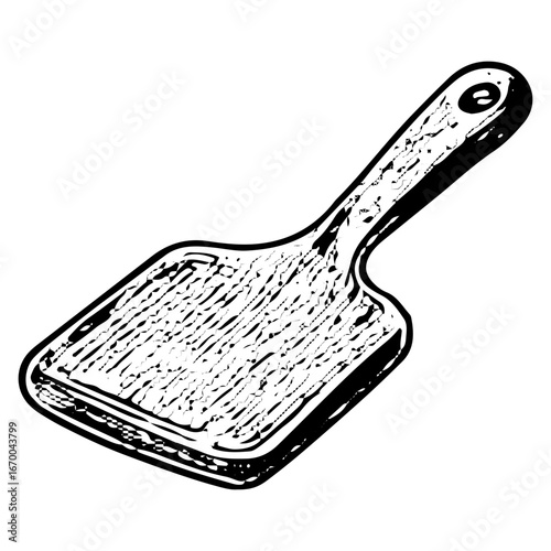 Vintage Spatula Icon for Kitchen Cooking and Baking Illustration