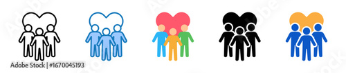 Community multiple style icons set design vector illustration. 