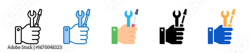 Repair multiple style icons set design vector illustration. 
