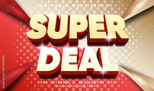 super deal vector text effect with modern style