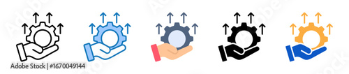 Optimization multiple style icons set design vector illustration. 