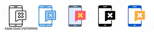 Error multiple style icons set design vector illustration. 