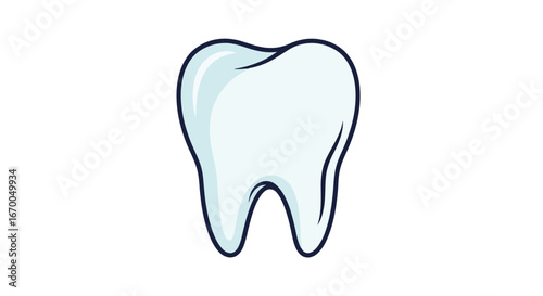 Illustration of a single tooth for dental care