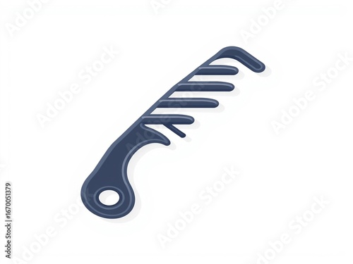 Plastic Comb Isolated on White Background