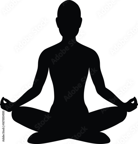 silhouette of yoga