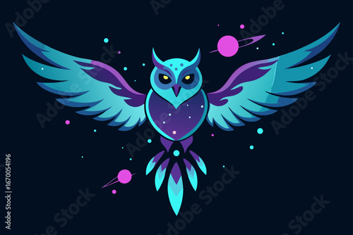 Cartoon angel wings vector design with a feathered heart symbol, perfect for a romantic tattoo or Valentine's Day art