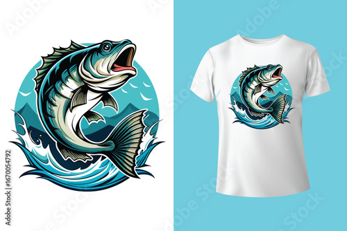 Fishing t shirt design