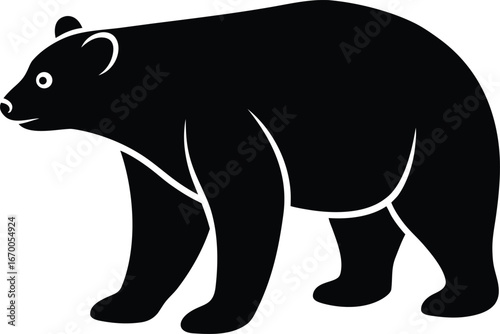 silhouette of a bear on transparent background