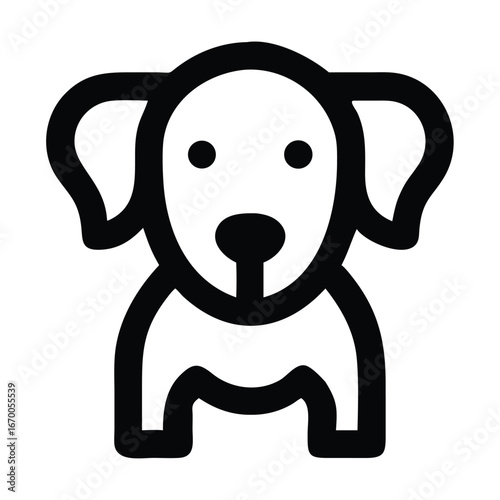 Dog icon outline