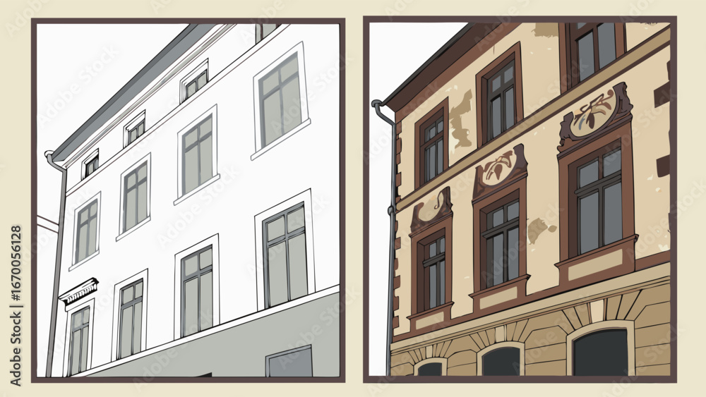 Obraz premium facade of an old house