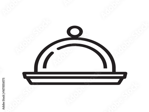 Food service restaurant icon in stylish minimal vector design