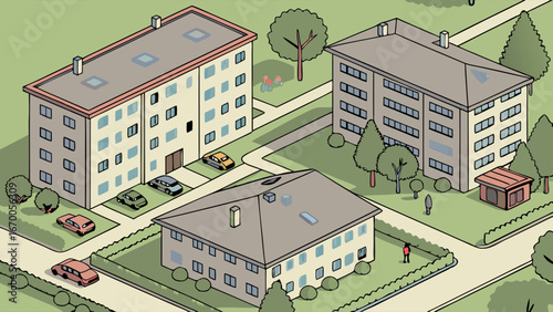 vector illustration of city buildings
