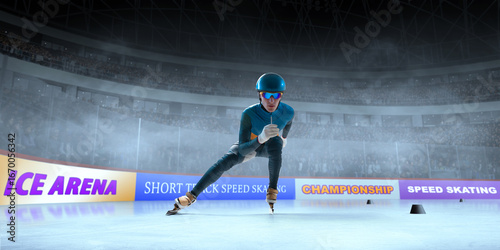 Quadro su tela Short Track Speed ​​Skating championships.