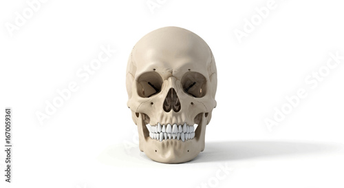 Human Skull Anatomy Detailed 3D Render of a Realistic Human Cranium