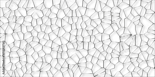 Beautiful white and silver crystallized polygon background. abstract light colorful stone tile pattern with shadow. modern wallpaper, trendy simple minimal geometric background abstract mosaic backd