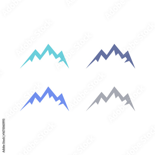 COLORFUL HILLS ADVENTURE TRAVEL SIGN SYMBOL LOGO
