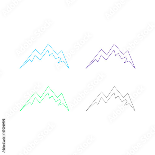 COLORFUL HILLS ADVENTURE TRAVEL SIGN SYMBOL LOGO
