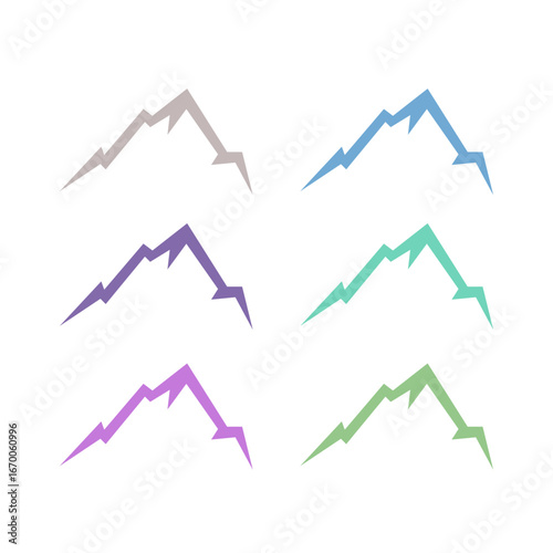 COLORFUL HILLS ADVENTURE TRAVEL SIGN SYMBOL LOGO

