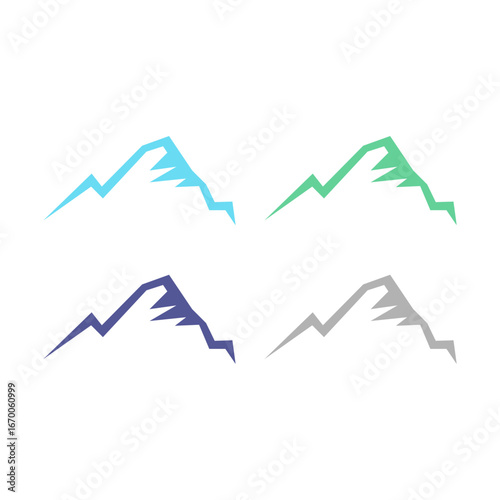 COLORFUL HILLS ADVENTURE TRAVEL SIGN SYMBOL LOGO
