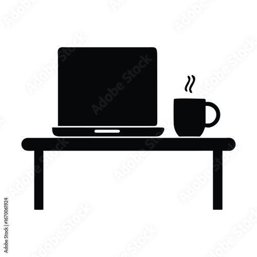 Office manager desktop icon simple illustration of office manager desktop