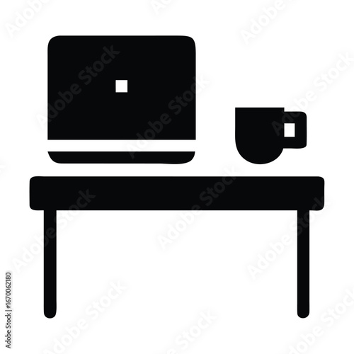 Office manager desktop icon simple illustration of office manager desktop