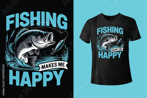 fishing t-shirt design template