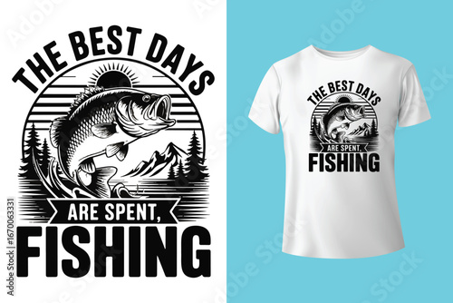 fishing t-shirt design template