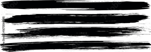 Black set paint brush, Vector collection of artistic grungy, lines, brush, strokes, grunge, dirty, backdrop. Grunge backgrounds set - stock vector.
