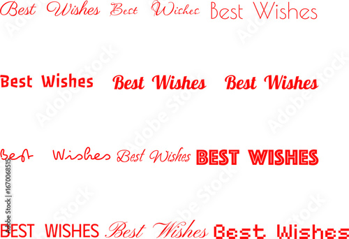 Best wishes text in stylish and cool fonts, completely editable