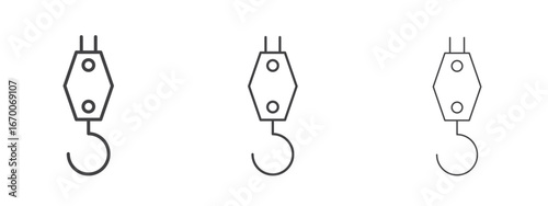 Winch hook icon design, suitable for web, infographics, interface and apps.