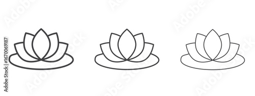 Water lily icon design, suitable for web, infographics, interface and apps.