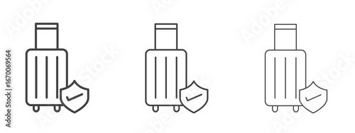Travel insurance icon design, suitable for web, infographics, interface and apps.