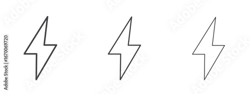 Thunder bolt icon design, suitable for web, infographics, interface and apps.