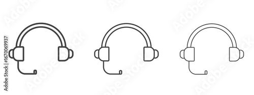 Support headset icon design, suitable for web, infographics, interface and apps.