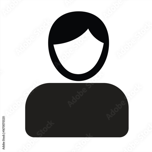 Simple silhouette icon of a woman's head and shoulders represents a user profile or generic person symbol.