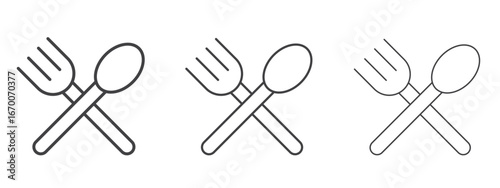 Spoon and Fork icon design, suitable for web, infographics, interface and apps.
