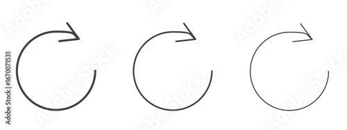 Reload button icon design, suitable for web, infographics, interface and apps.