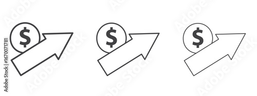 Profit growth icon design, suitable for web, infographics, interface and apps.