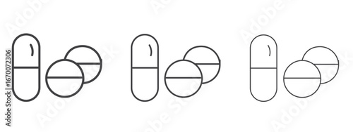 Painkiller pills icon design, suitable for web, infographics, interface and apps.