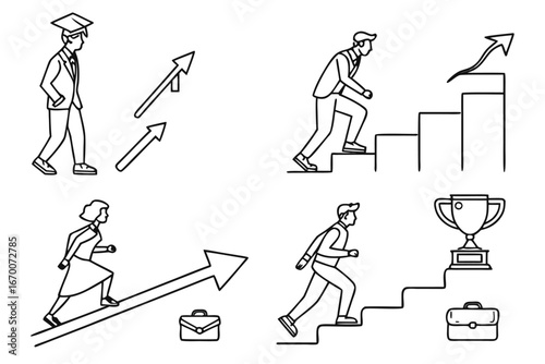 man and woman on the stairs