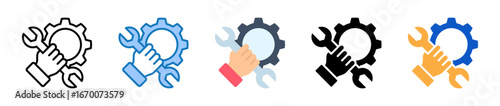 Repairing multiple style icons set design vector illustration. 