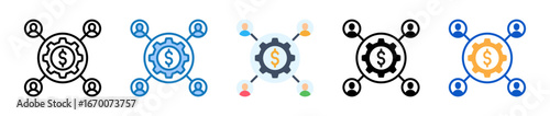 Contribution multiple style icons set design vector illustration. 