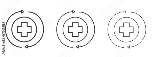 Health recovery icon design, suitable for web, infographics, interface and apps.