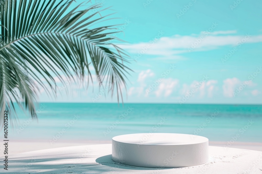 Fototapeta premium Aesthetic beach background outdoors horizon nature.