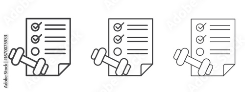 Fitness plan icon design, suitable for web, infographics, interface and apps.