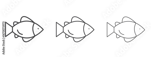 Fish icon design, suitable for web, infographics, interface and apps.