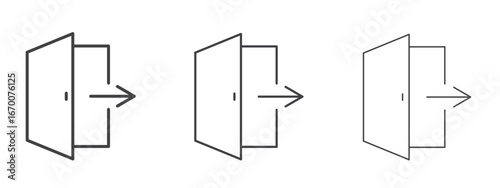 Exit icon design, suitable for web, infographics, interface and apps.