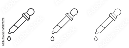Dropper pipette icon design, suitable for web, infographics, interface and apps.